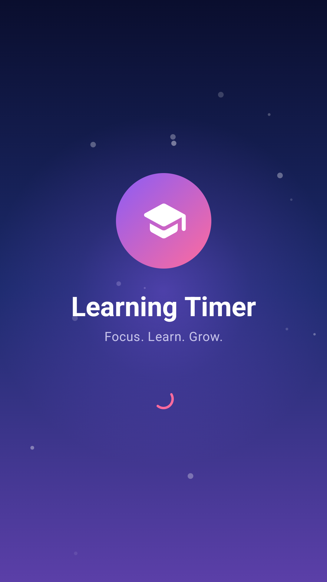 Learning Timer splash screen